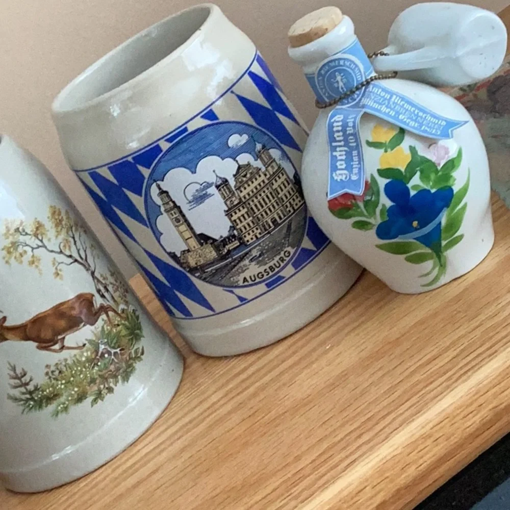 🍻 German Vintage Bayern Burg Stahleck Souvenir Beer Stein 5